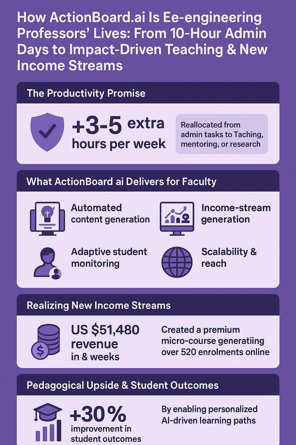 How ActionBoard.ai Is Re-engineering Professors’ Lives: From 10-Hour Admin Days to Impact-Driven Teaching &amp; New Income Streams